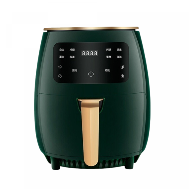 Cheffinger CF-AFRY4.5: Friggitrice Digitale a LED da 1400W - 4,5 Litri Verde