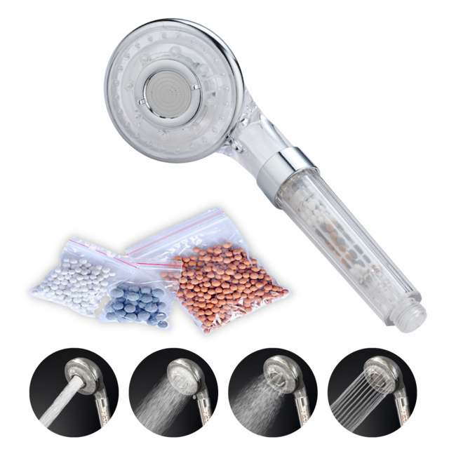 Herzberg HG-8023: Personal Shower Head - Palla di Mineralizzazione con Attivazione Antibatterica